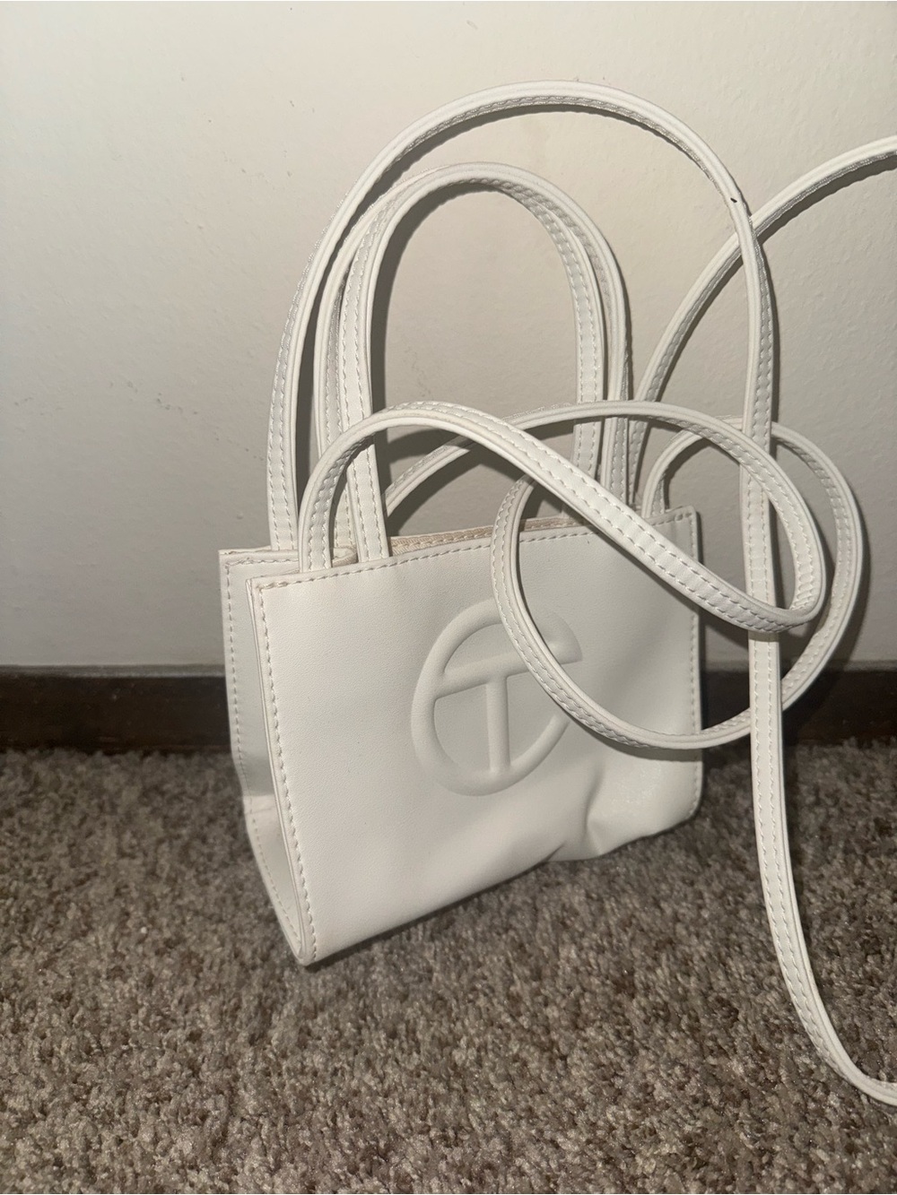 Telfar White Mini Tote Crossbody Satchel - Picture 1 of 3